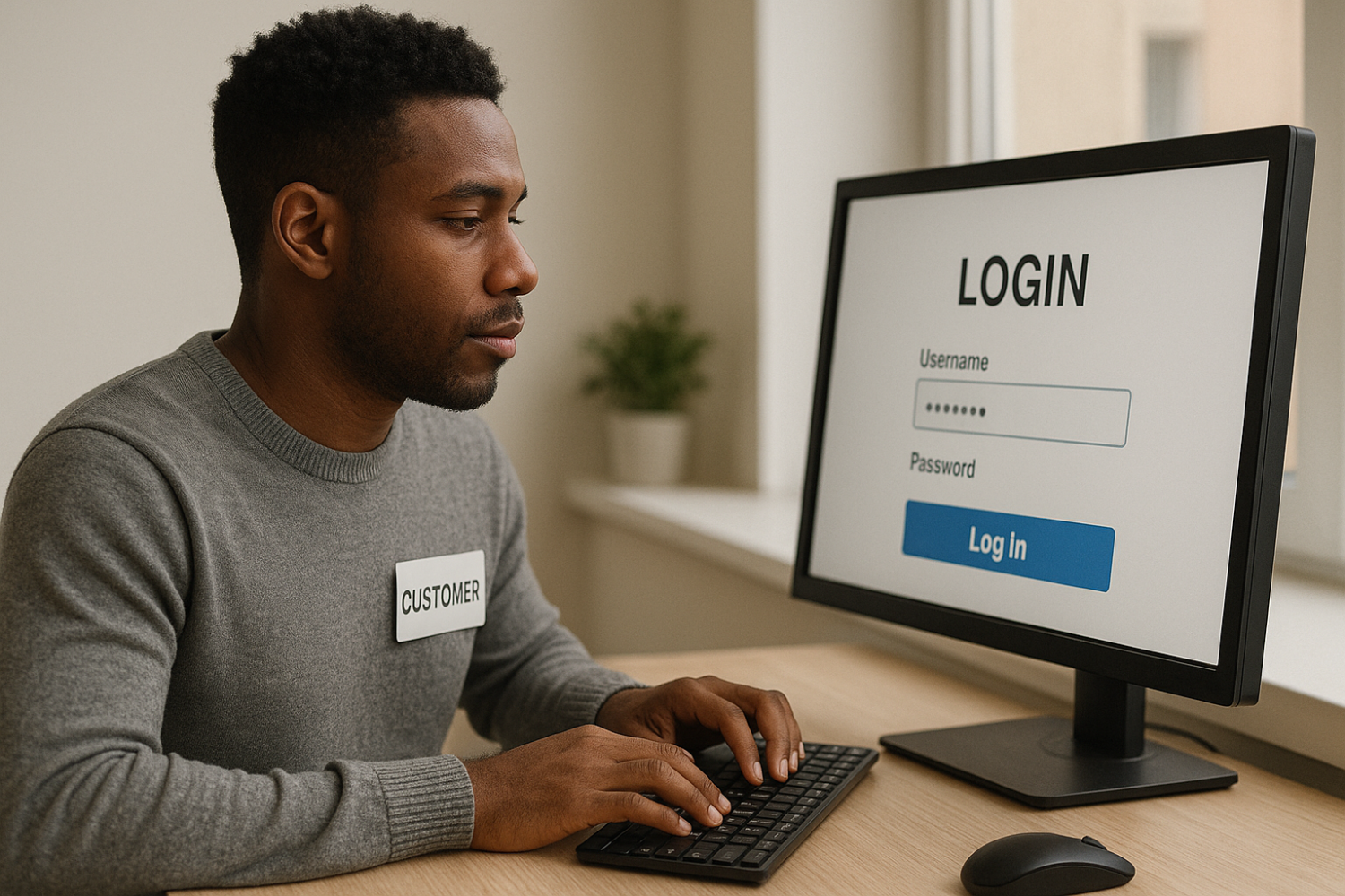 Customer Login page Image